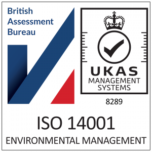 UKAS Management Systems ISO 14001 Badge indicating that Plastiserve holds ISO 14001 Certification